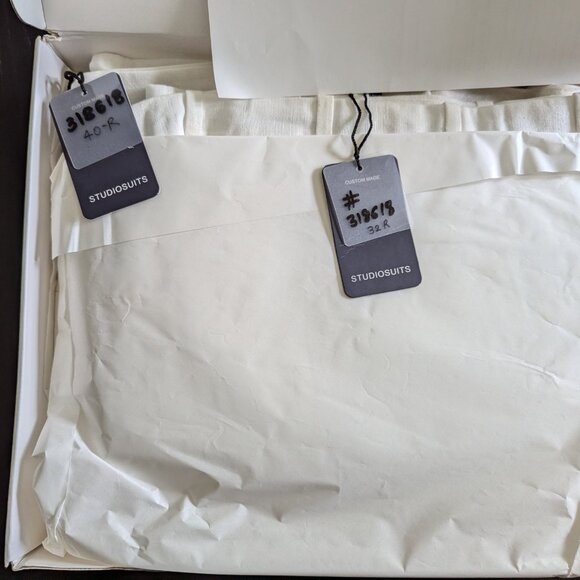 Brand New Studio Suit Pure Linen Suit - Off White - Picture 3 of 4